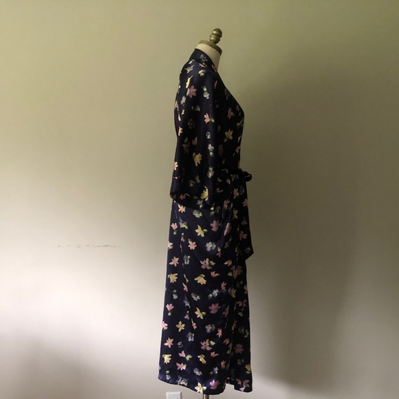 Blue Floral Kimono Robe MYSTIQUE One Size - Picture 9 of 10